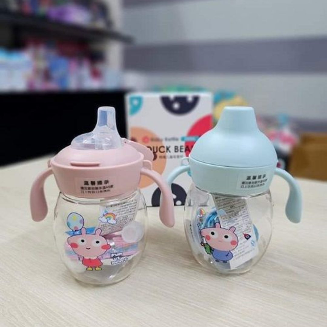 baby sippy water cup kid handle learn feeding drinking bottle